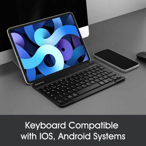 Spanish Keyboard Bluetooth Wireless Super Slim (4 Mm) 10 Inch for Ios Apple Ipad - Imagen 8 de 12