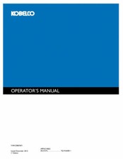 KOBELCO SK200SR SK200SRLC HYD EXCAV OPERATOR`S MANUAL