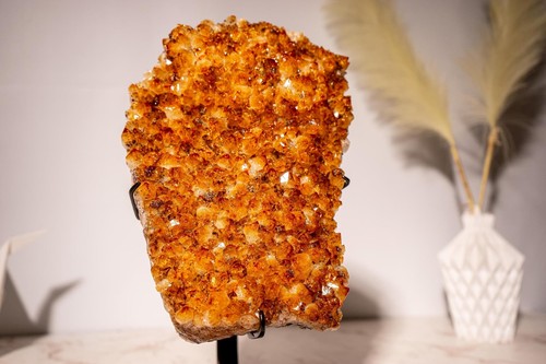 Racimo de citrino dorado grado AAA con druzy naranja intenso brillante, 9 lb - Imagen 9 de 10