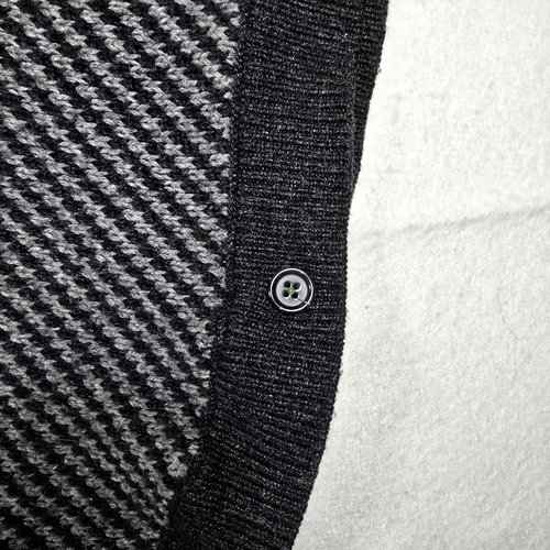 Poncho Suéter Banana Republic Mujer S Gris Lana Mezcla Algodón Botones Laterales - Imagen 4 de 9