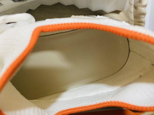 HERMES Flex Bouncing Sneakers Size US 6 White From Japan - Picture 9 of 13