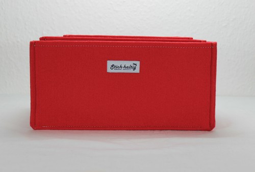 Filzkorb 3er Set Filzkörbchen Utensilo Aufbewahrung Dekoo Körbchen Box Korb Rot - Bild 2 von 3