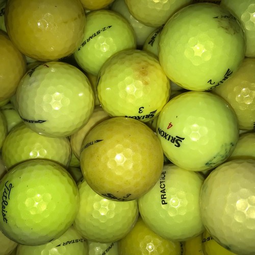 50 pelotas de golf amarillas Srixon Mix (Z-Star, Soft Feel, Q-Star, etc.) - 2A Shag AA - Imagen 4 de 5
