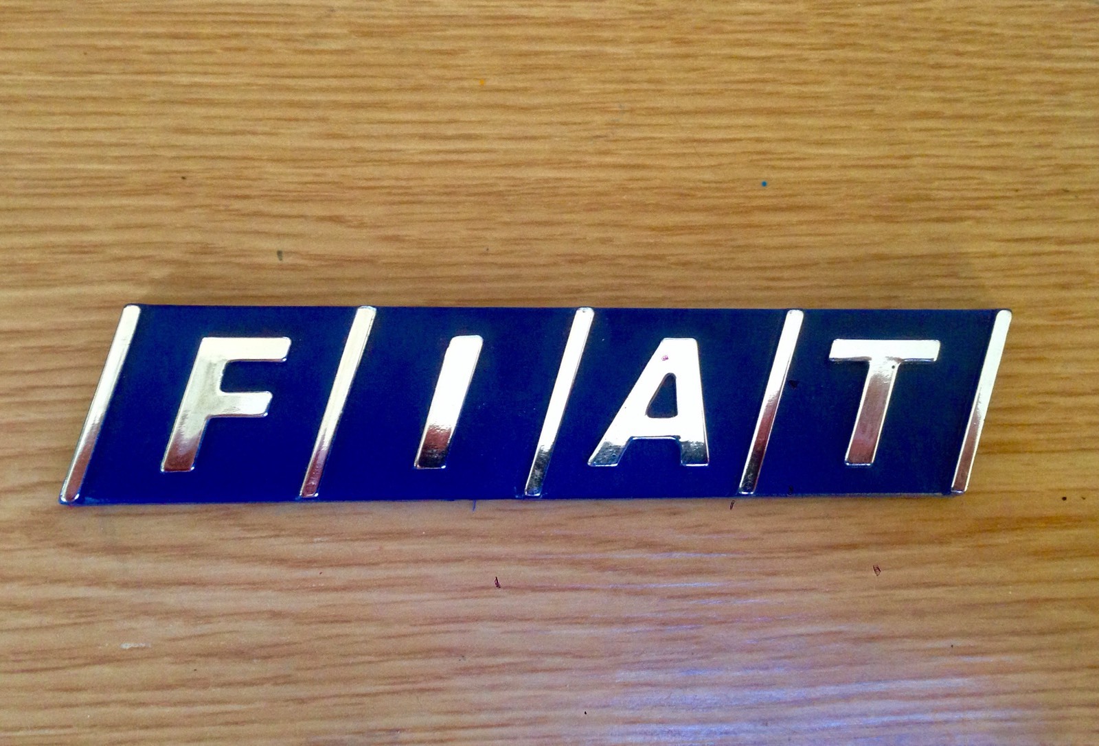 120mm x 25mm FIAT EMBLEM BADGE LOGO TAIL GATE TYP BRAVA BRAVO TEMPRA 124 131