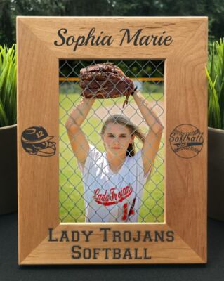 Personalized Engraved // Softball // Picture Frame