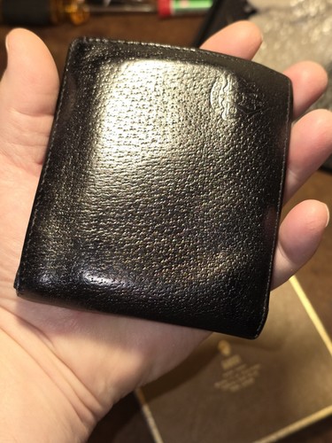 GUCCI VINTAGE EMBOSSED OLD PORTER EMBLEM CREST LEATHER WALLET BIFOLD ITALY ⚫️ - Picture 17 of 24