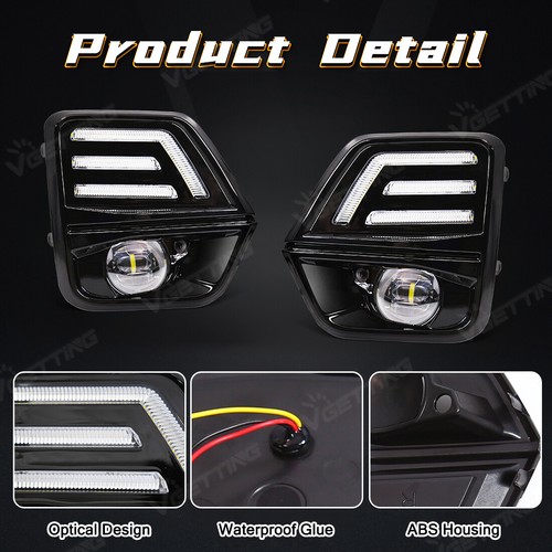For Chevrolet Colorado 2023 2024 LED Daytime Running Fog Light Kits with Turn - Picture 10 of 11