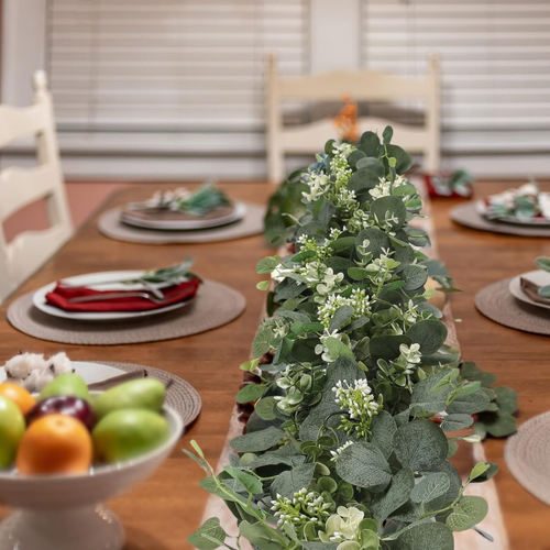 Artificial Eucalyptus Garland Fake Greenery Eucalyptus Leaves Garland Artificial - Picture 4 of 12