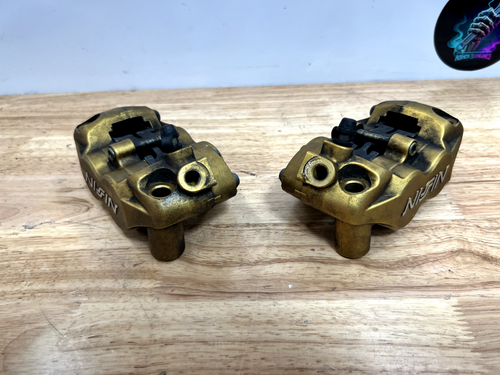 2006-2008 Triumph Daytona 675 OEM Front Brake Calipers Left Right NISIN Gold - Picture 15 of 15
