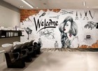 3D Welcome Barber Girl 25RAI Wallpaper Mural Self-adhesive Removable Sticker Amy