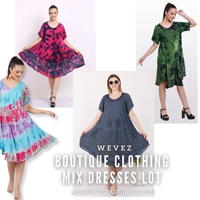 Wevez New American Rayon Kleid Maxi für Freizeitkleidung 10 Stck Großhandel M...