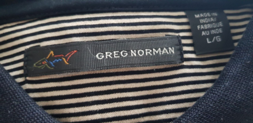 Greg Norman Very Smart S/S Polo Golf Shirt Size Large in Black & Beige Colour - Picture 3 of 3