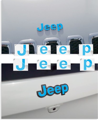 Jeep Front and Rear Emblem Overlay Decals for JEEP CHEROKEE - Picture 81 of 91