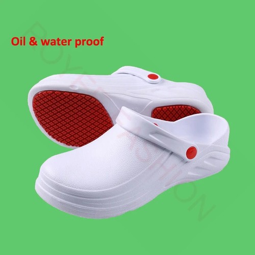 Waterproof Non-slip Chef Shoes For Men Garden Shoes Rubber Sandals Restaurant - Picture 8 of 29