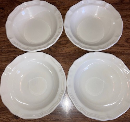 4 Mikasa French Countryside White Salad Dessert Fruit Bowls 7 1/4" F9000 Japan