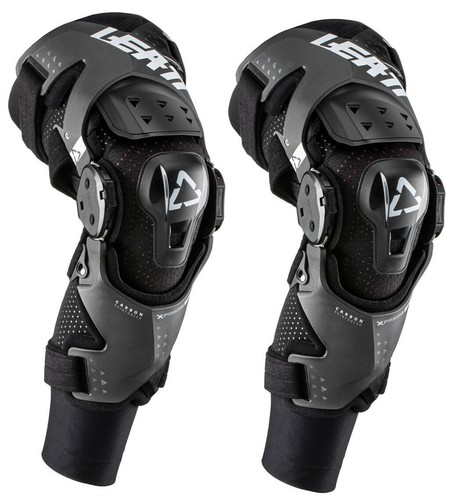 COPPIA TUTORI GINOCCHIERE CARBONIO CROSS ENDURO LEATT  X-FRAME HYBRID TG S - Picture 1 of 4