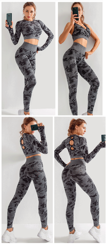 Women's 3 Piece Workout Set Yoga Fitness Clothes Exercise Sportswear Gym Clothes - Picture 5 of 50