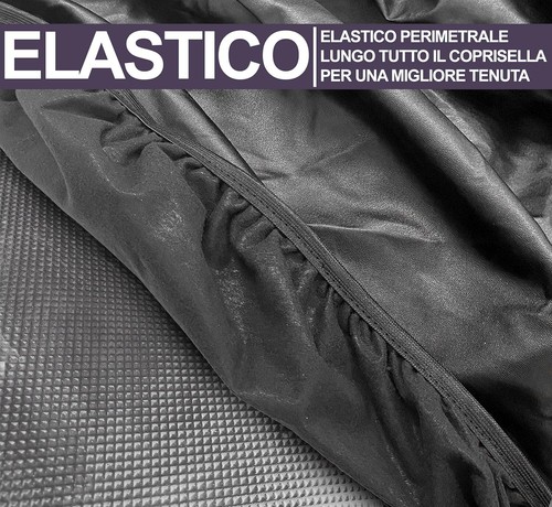 COPRISELLA UNIVERSALE IMPERMEABILE IN ECOPELLE PER MOTO SCOOTER VARIE TAGLIE - Imagen 4 de 10