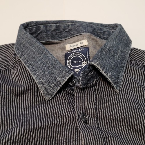 DIESEL Saturno-R Men Shirt Size M Black NWT - Picture 6 of 13