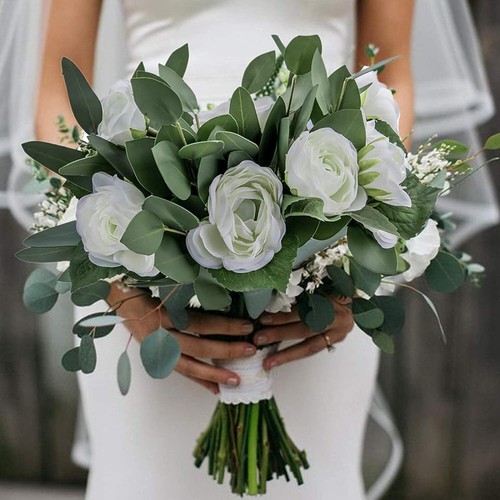 Artificial Greenery Stems - Faux Eucalyptus Leaves for Vase, Wedding Bouquet,... - Picture 4 of 8