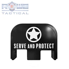 Rowe Tactical Rear Slide Cover Plate for Glock Gen 1-5 - Black - Serve & Protect