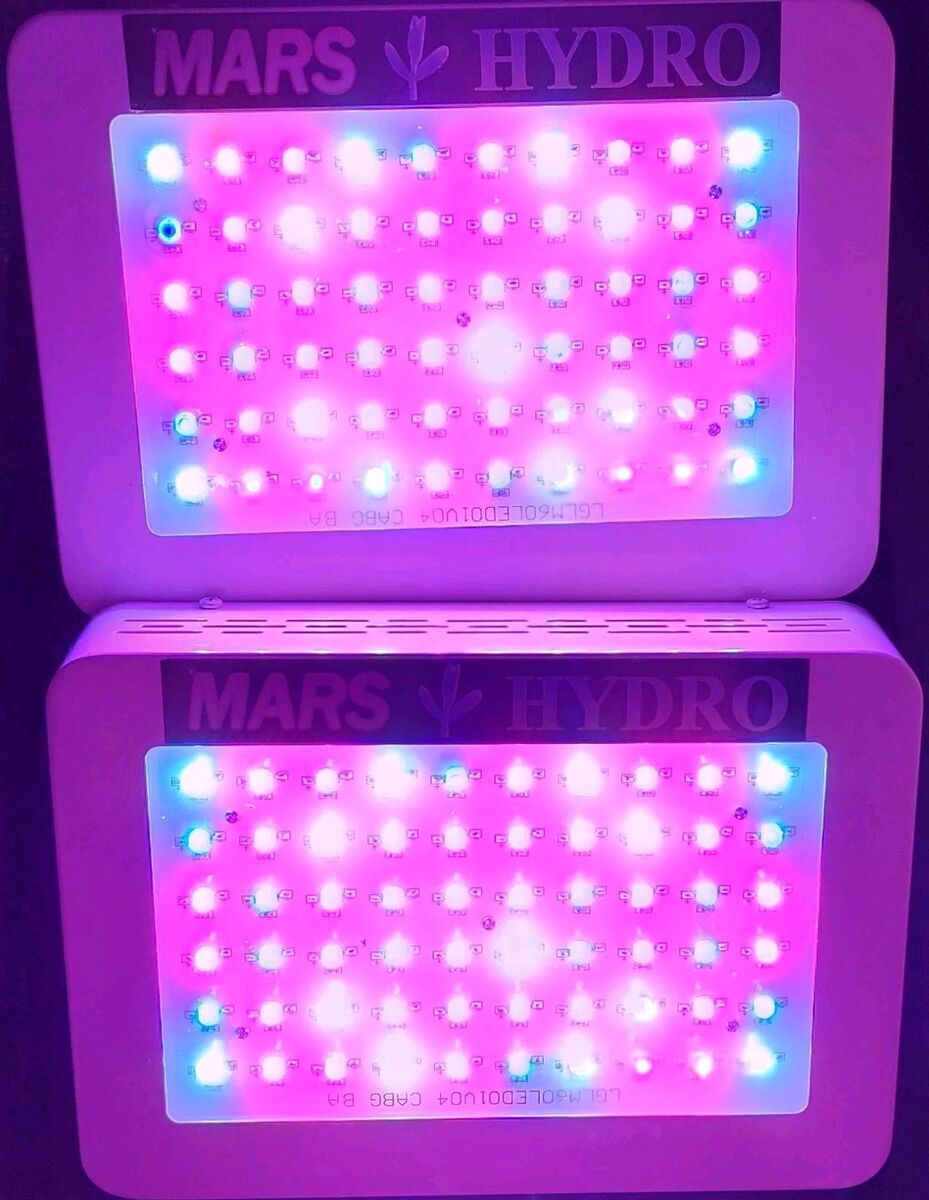 2 Mars Hydro 300-60LED-110 Indoor LED Grow Lights 132 Watts Each