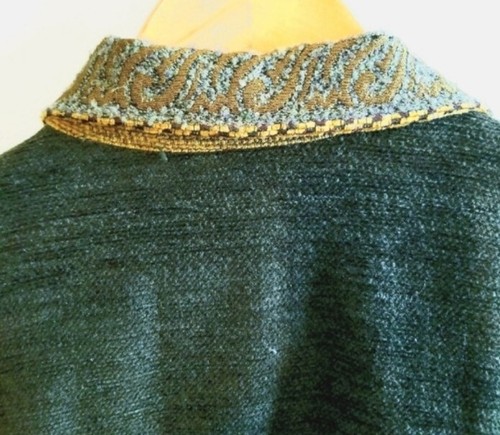 Coldwater Creek Vtg Olive Green Mustard Multicolor Tapestry Jacket XL Boho - Picture 8 of 10