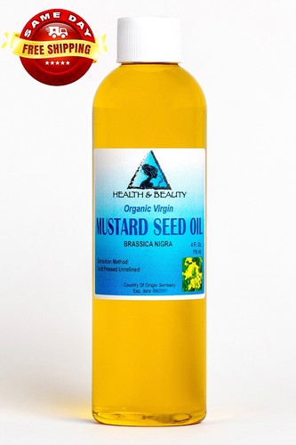 MUSTARD OIL ORGANIC UNREFINED VIRGIN COLD PRESSED RAW PREMIUM FRESH PURE 4 OZ - Picture 3 of 12
