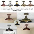 Vintage Ceiling Light Industrial Semi Flush Mount Ceiling Lamp Shade Fitting