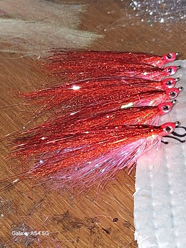 3X HOT PINK SALMON Sz6,8cm Seatrout, Bass, Flies Salt Water Fishing ,orvis,sage - Picture 2 of 5