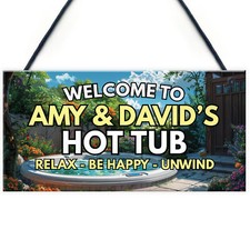 Hot Tub Sign Personalised Signs and Plaques Hot Tub Accessories Decor Gifts