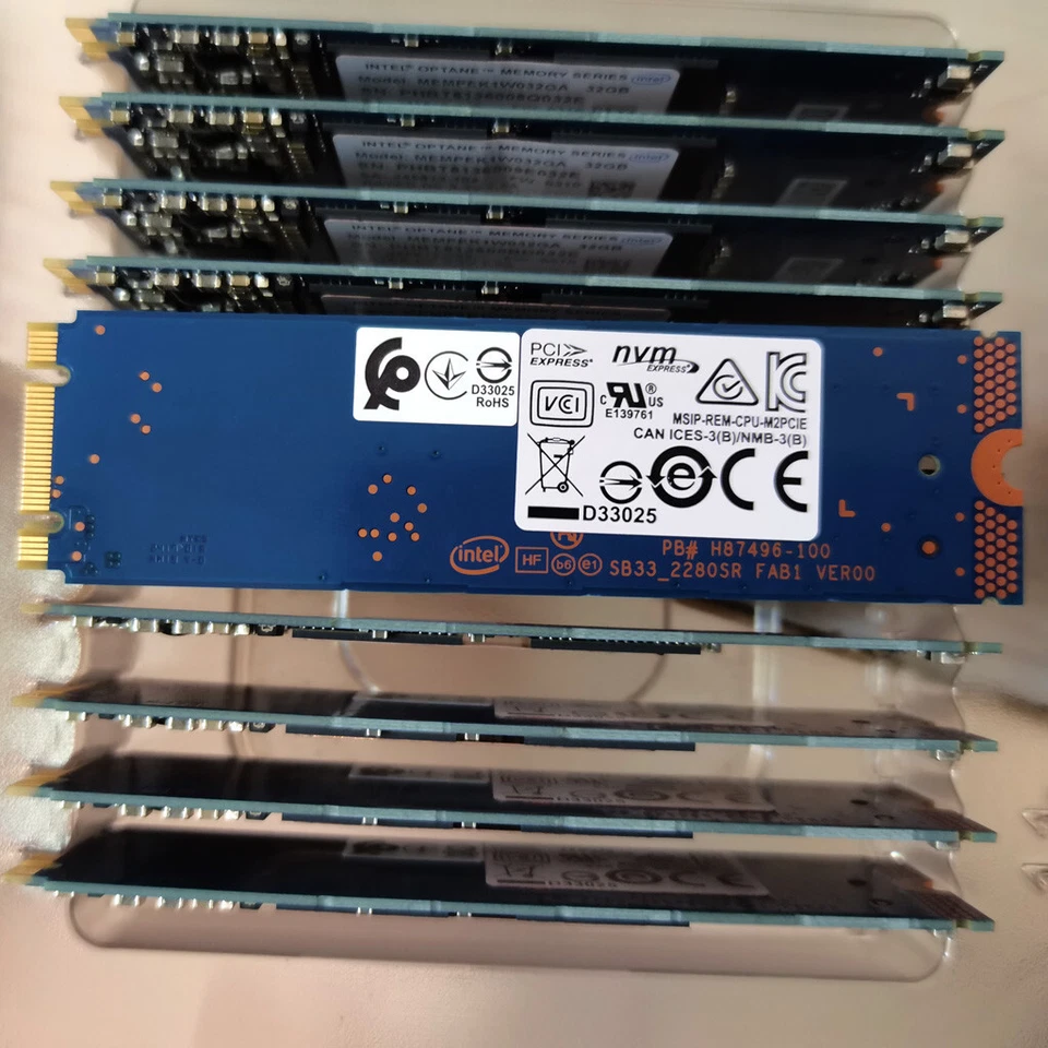 Intel Optane Memory M10 SSD M.2 2280 32GB MEMPEK1J032GAL PCIe 3.0 3D Xpoint NVMe - Image 3 of 4