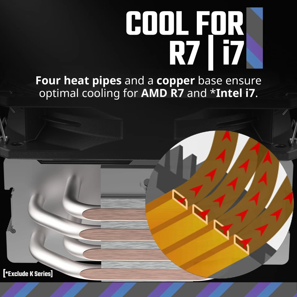 Cooler Master Hyper 212 Spectrum V3 CPU Cooler for AMD R7 Intel i7 152mm - Image 3 of 4