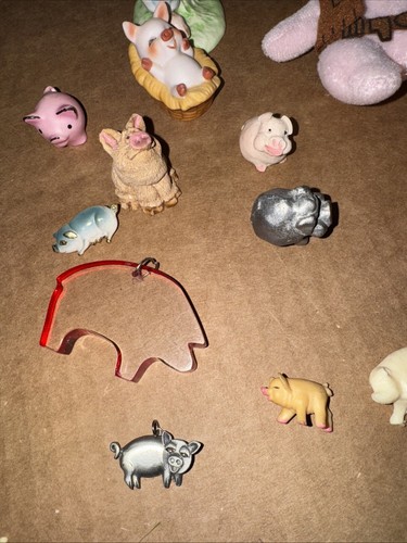Lot of 20+ Vintage Pig Figurines Variety Of Shapes And Sizes - Picture 2 of 6