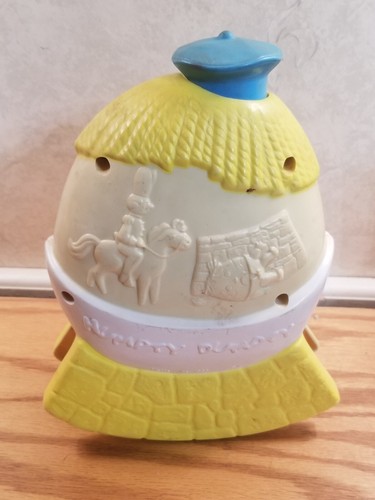 Vintage Humpty Dumpty Baby Nursery 1983 Musical Crib Rail Rocker Action Toy - Picture 6 of 7