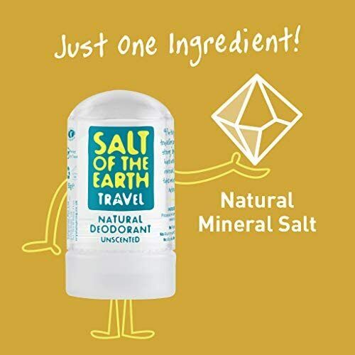 Natural Deodorant Travel Crystal By Salt Of The Earth Unscented Fragrance Free - Picture 6 of 6