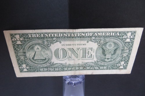 1995 ONE DOLLAR FEDERAL RESERVE NOTE SHORT CUT Circulated (KANSAS CI) J 48024836 - Picture 9 of 10