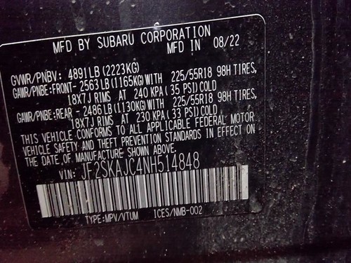2022 Subaru Forester Shift Lever Gearshift Assembly - Picture 8 of 9