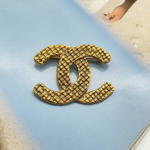 Authentic CHANEL Vintage 29 Stamp 1262 Coco Mark Braided Brooch11.8g WB SK-9678 - Picture 6 of 14