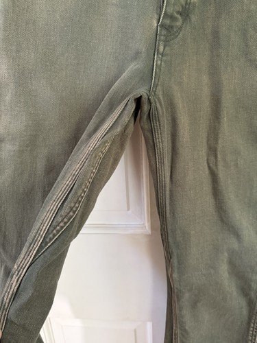 Schwalbenschwanz Workwear Shop Hose Zimmermann hoch geschnitten olivgrün Denim Damengröße 4 x 30 - Bild 8 von 13