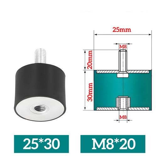 Gummipuffer Typ B Silentblock Schwingungsdämpfer Gummi-Metall-Puffer M3 bis M20 - Bild 38 von 95