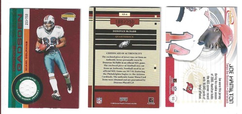3 Fußball Erinnerungsstücke: Oronde Gadsen, Donovan McNabb, Joe Hamilton - Bild 2 von 2