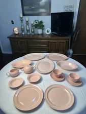 Vintage LuRay Pastels By TS&T~SHARON PINK~1939-1949 Lot Of 15 Pieces MCM