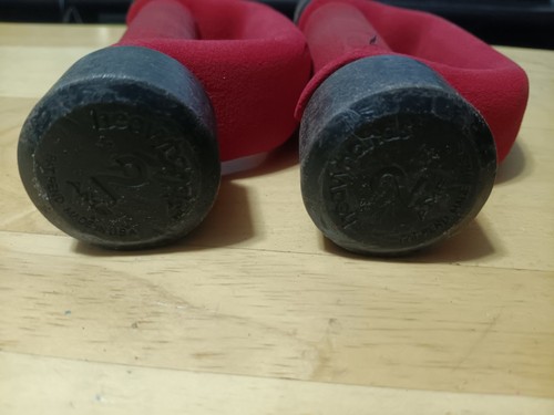 PAR AMF manos pesadas 2 lb cada mano peso rojo EE. UU. - Imagen 4 de 4