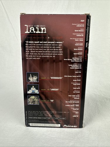 Serial Experiments Lain - The Complete Series VHS 1998 Set English Sub Anime - Picture 12 of 22