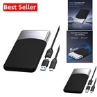 Compact 512GB External Solid State Drive with 2 in 1 USB Cable for All Devices
