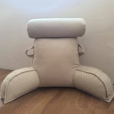 Reading Pillow with Arms Soft Backrest Support Pillow with Side Pocket