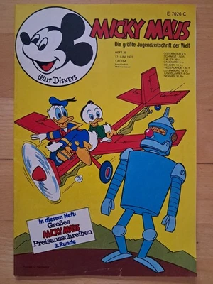 Micky Maus Nr.25 vom 17.6.1972 mit MMK-Magazin, MMK-Gutscheinecke - TOP Z0-1 - Bild 1 von 3
