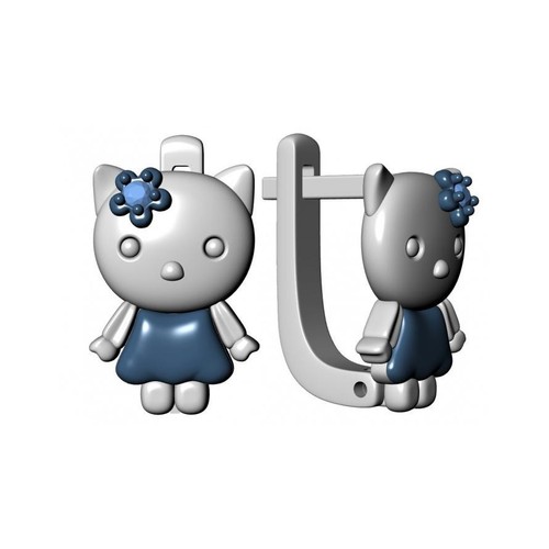 2 paia di orecchini carini modelli di cera per cera persa fusione gioielli/cere_311900 - Foto 1 di 4