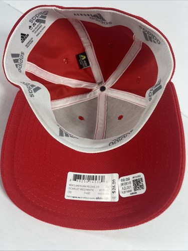 Adidas Hat Cap Fitted Adult Sm/ M Red Aeroready Polyester Spandex Blend Golf NWT - Picture 7 of 11